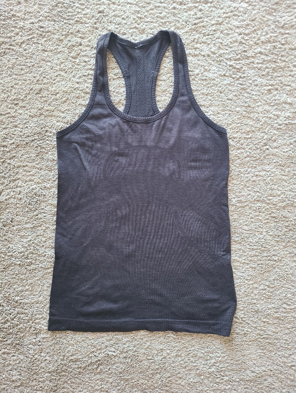 Lululemon Swiftly Tech Tank Top Black Seamless Racerback Yoga Long Tank Size 8